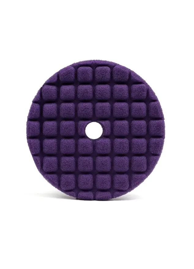 Violet ARC correcting foam pad with a precision cutaway profile for controlled correction across curved and contoured surfaces.